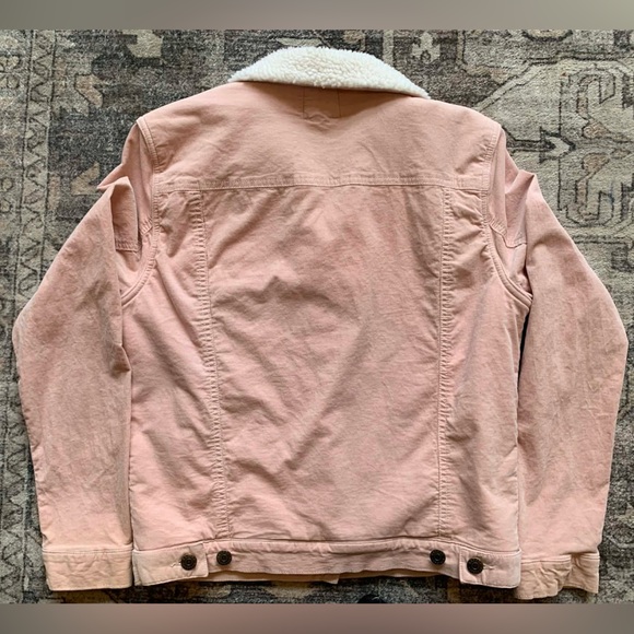 Harper Heritage Francesca's Pink Soft Corduroy Sherpa Lined Jacket Size Small - Picture 4 of 8